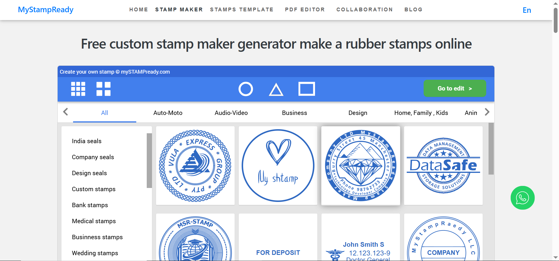Choose your stamp type