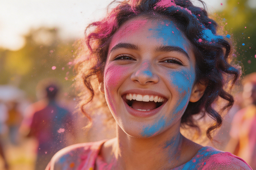 Joyful Holi Portrait