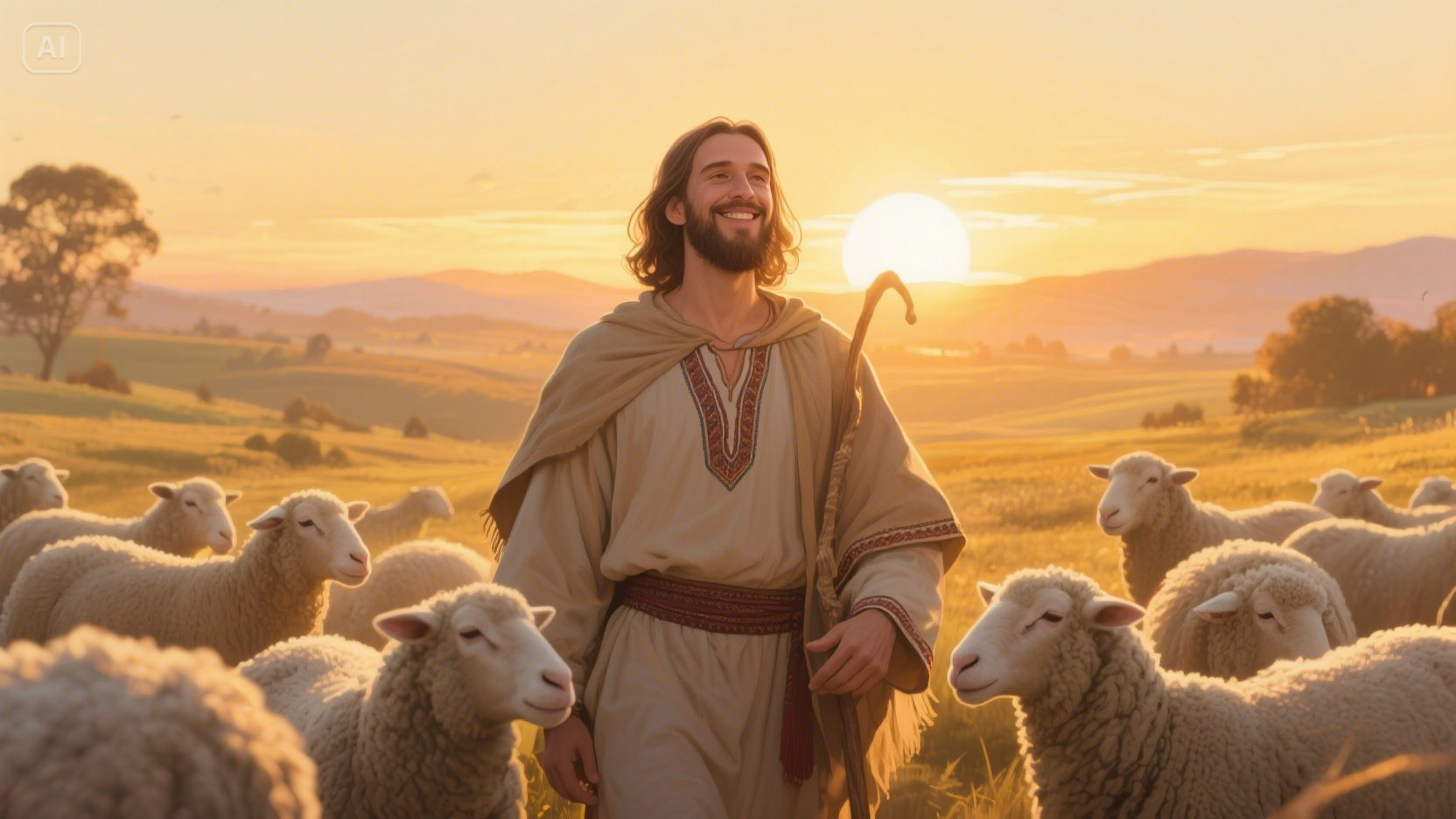 Peaceful shepherd
