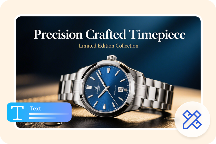 Quick and easy text to design AI for non-designers.