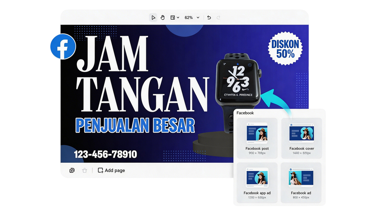 Ubah ukuran gambar Facebook online dengan mudah