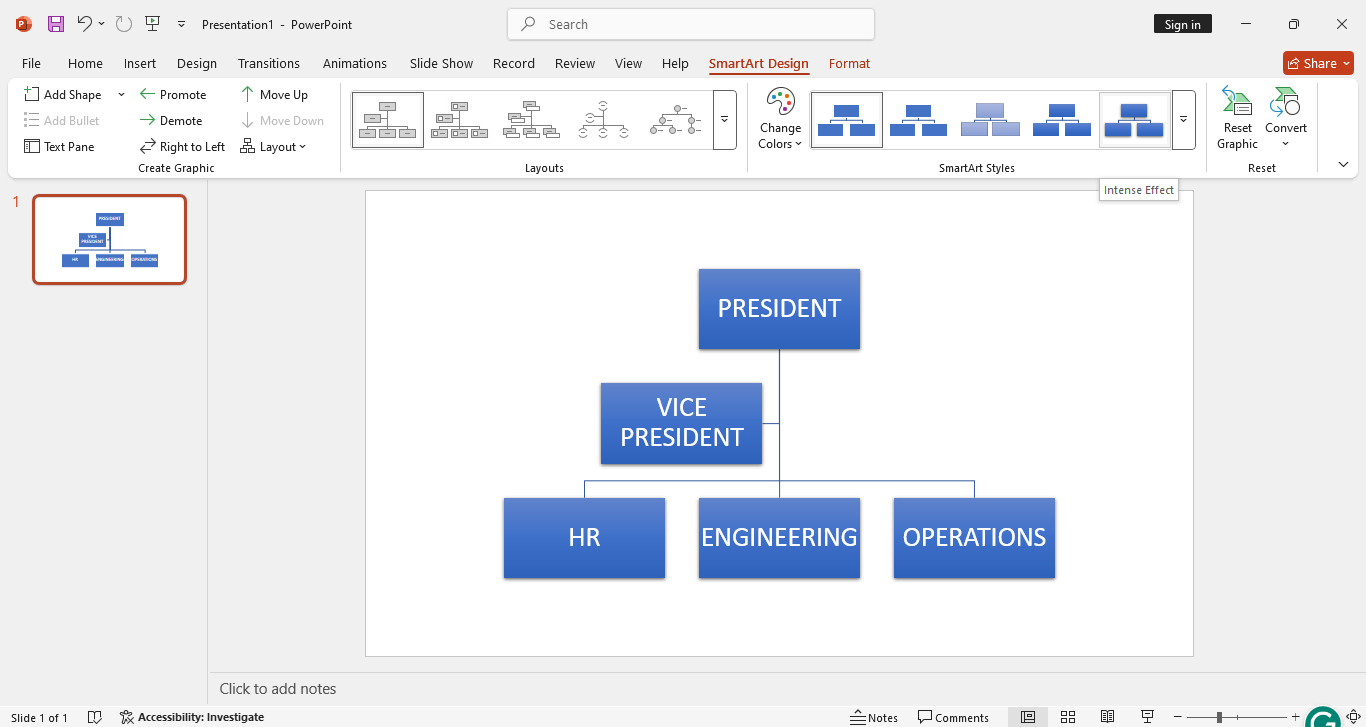 powerpoint 'te nasıl bir org grafiği oluştururum