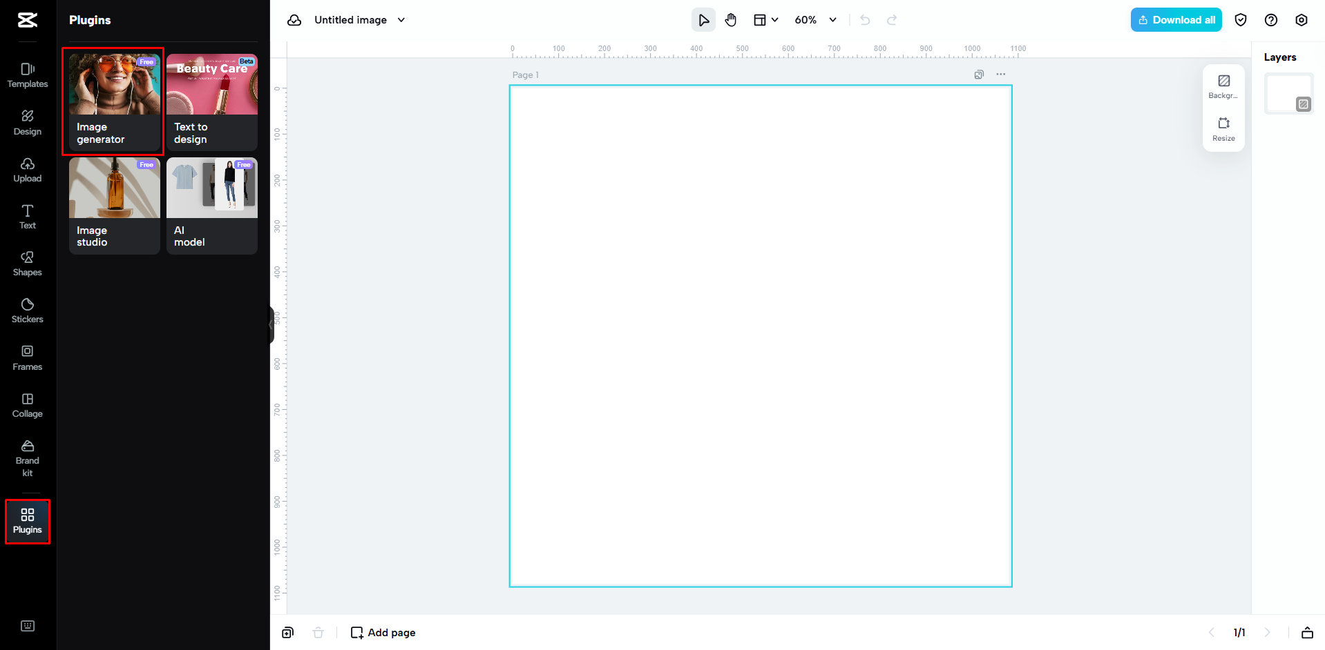 Accessing CapCut Web's image generator