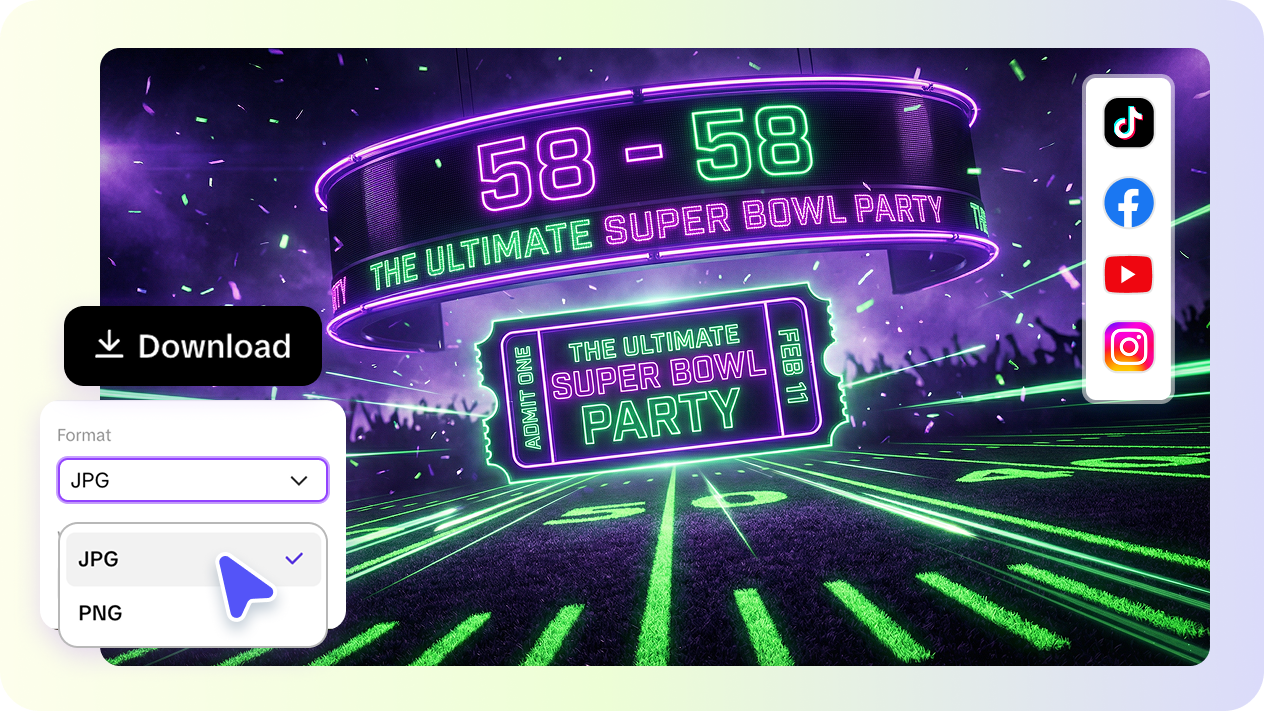 Save and share super bowl invitations