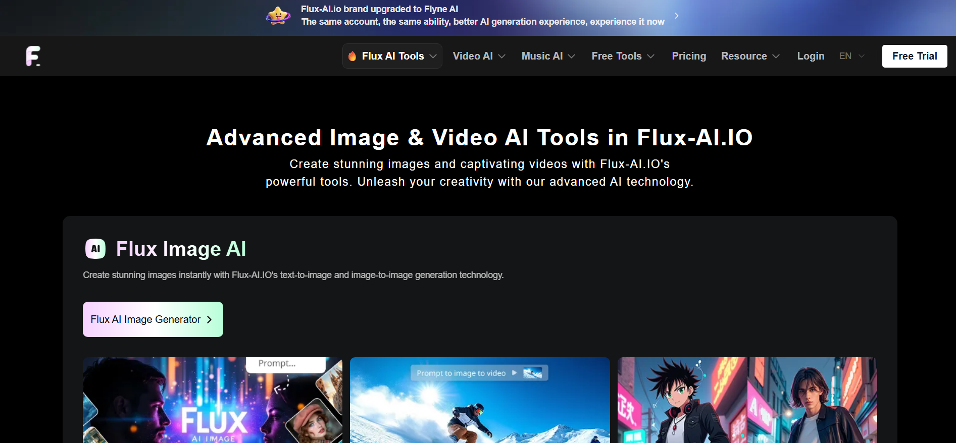 Flux AI interface