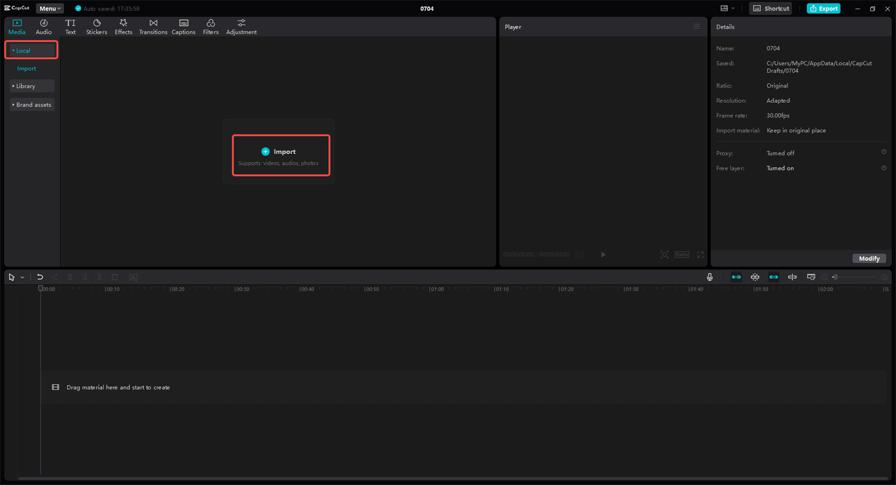 Import the audio