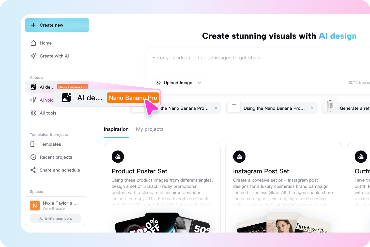 go to CapCut's AI Design tool online.