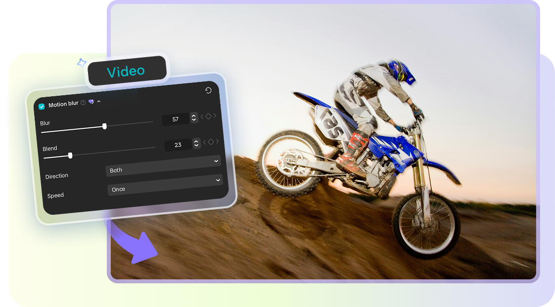 CapCut's one-click motion blur filter generation