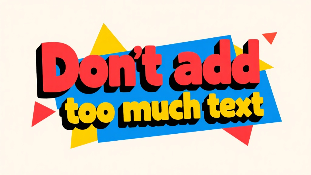Iwasan ang sobrang daming teksto.