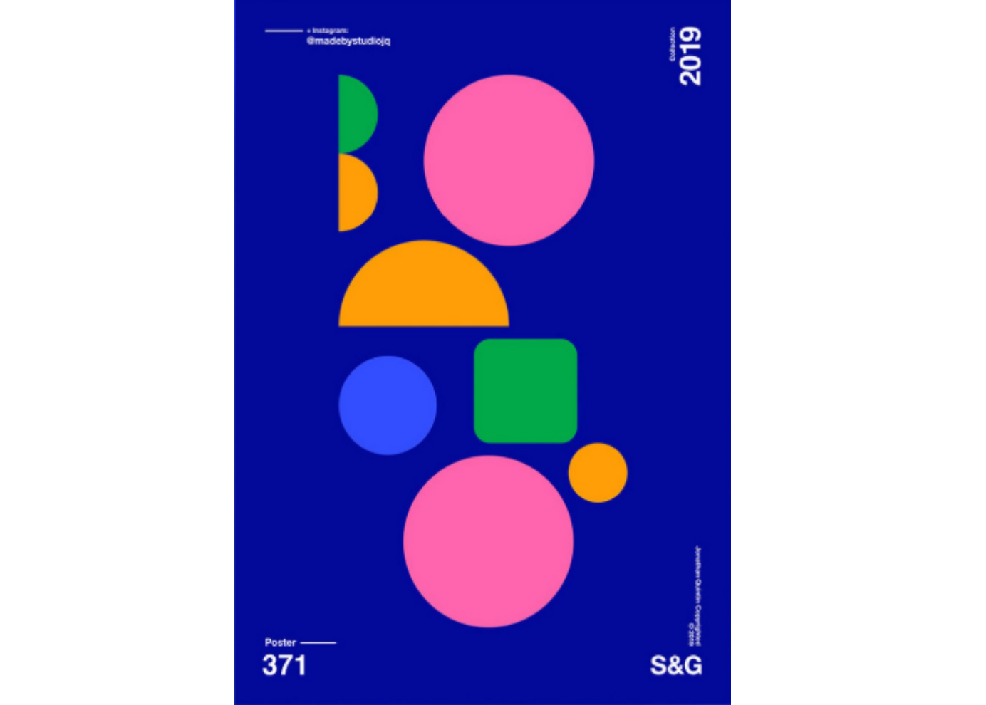 Abstract geometric minimalist poster