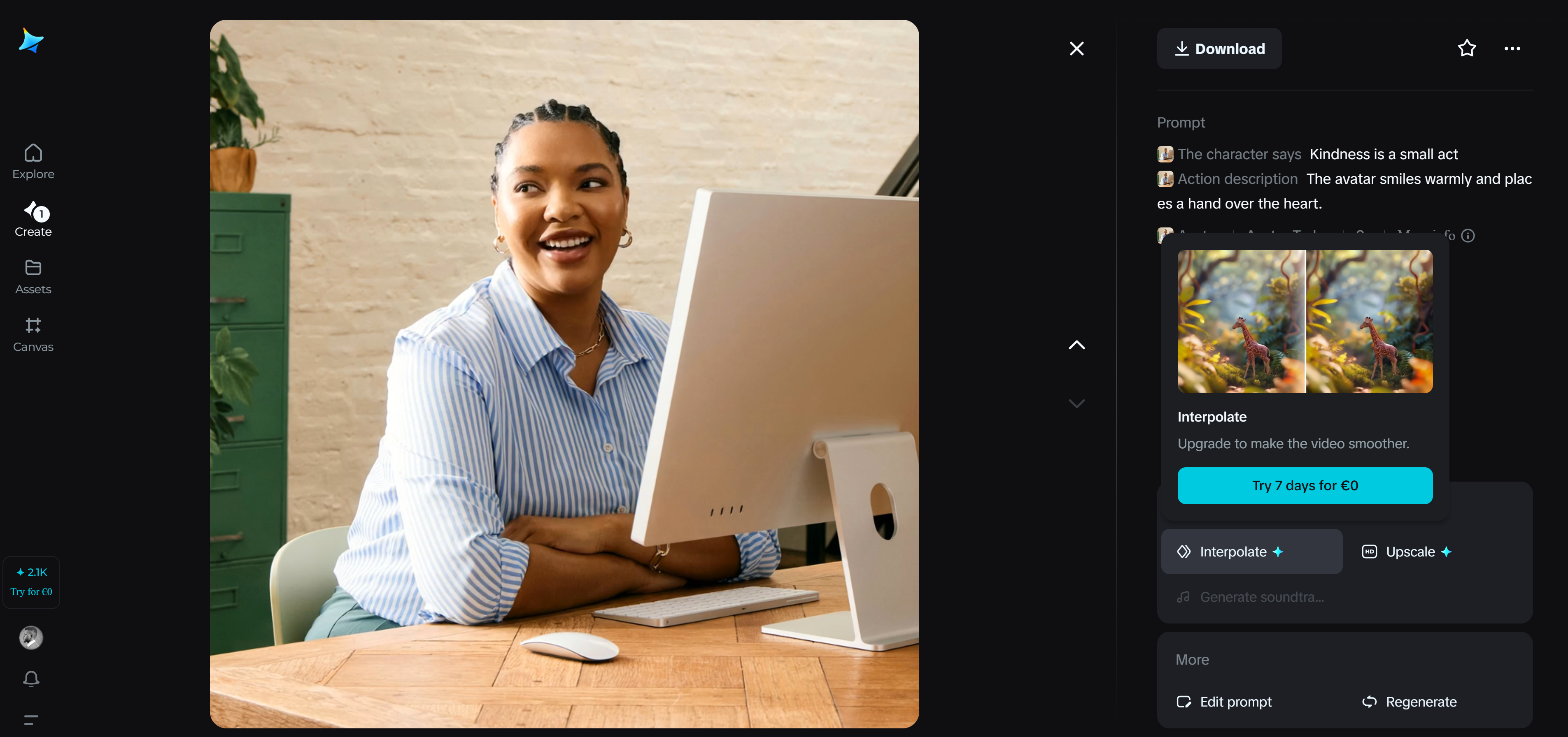 Dreamina frame interpolation