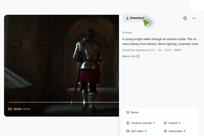 Refine e baixe seu vídeo