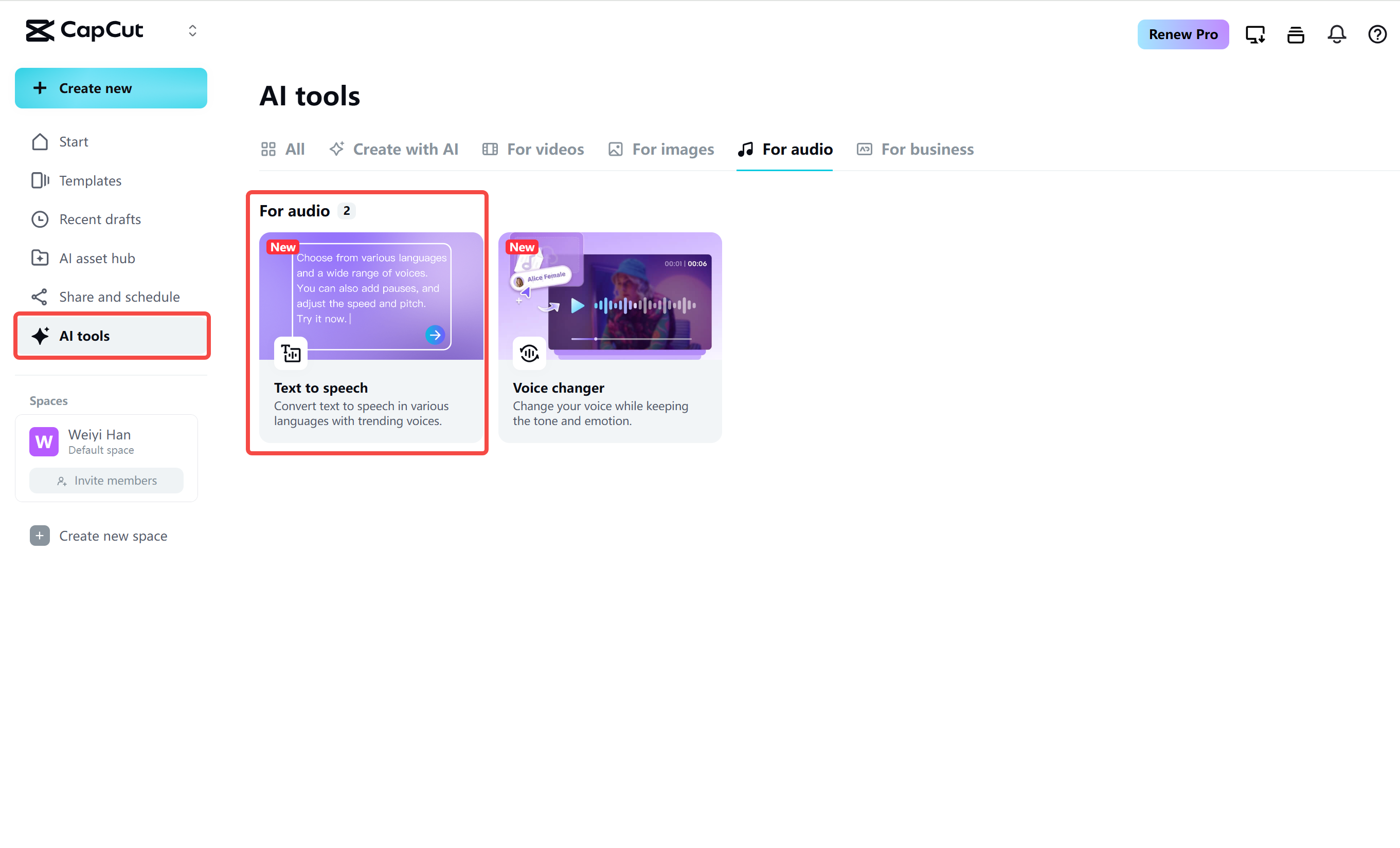 Laden Sie das Video auf CapCut Web hoch
