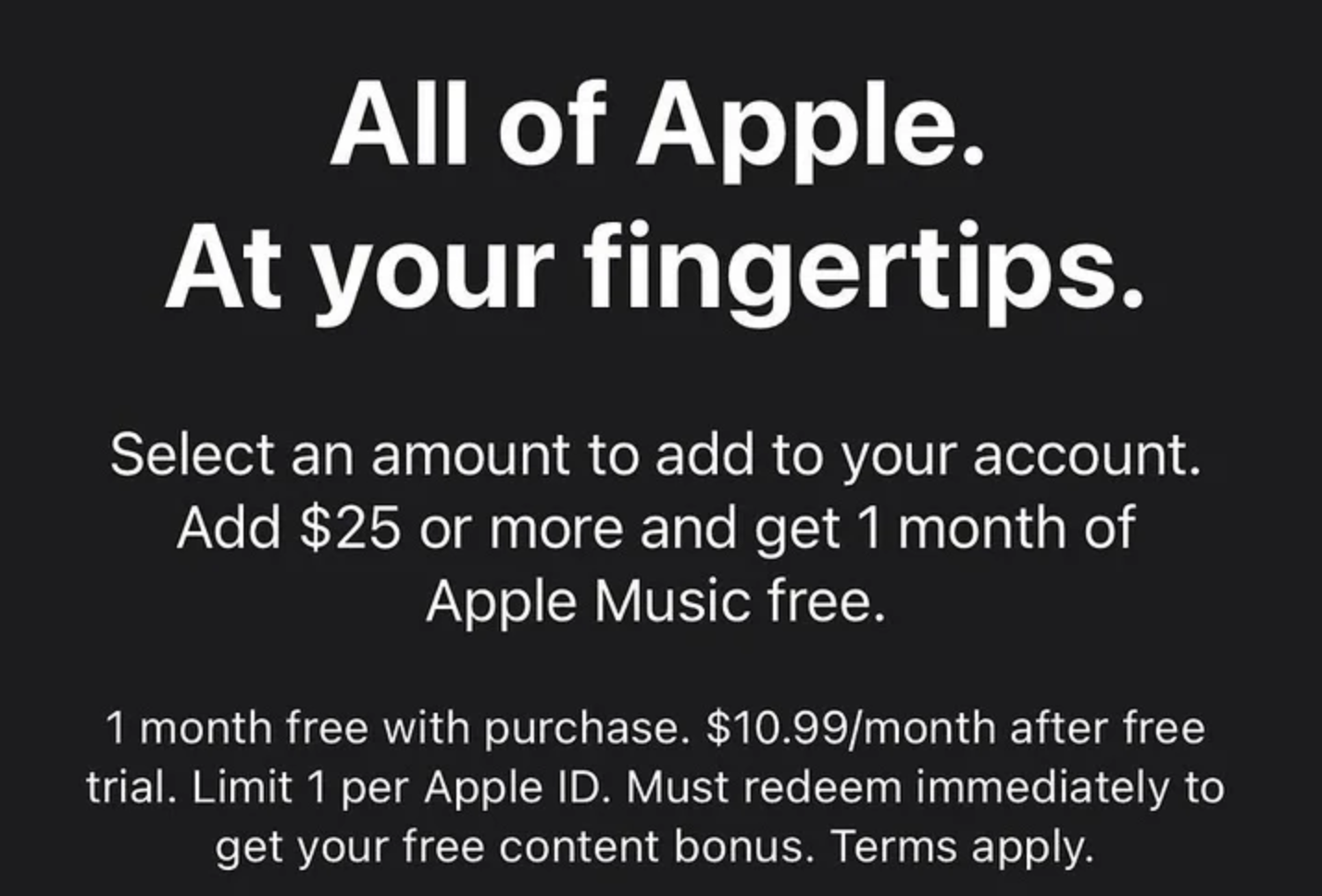 Showing how to get Apple Music for the year on desktop