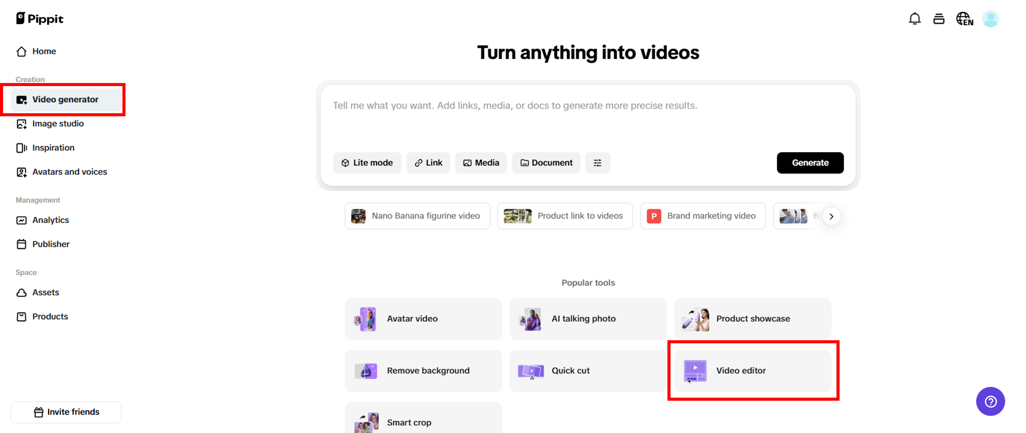 Access video editor