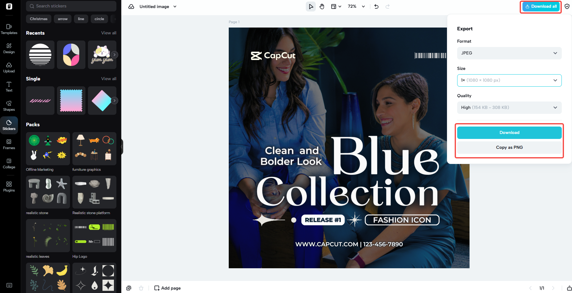 Donwload your design
