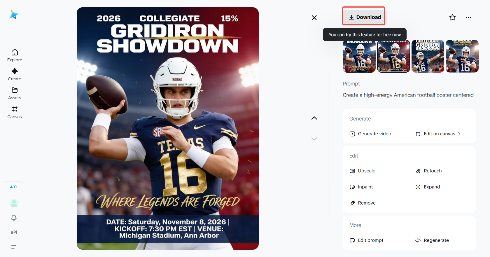 Download the football poster