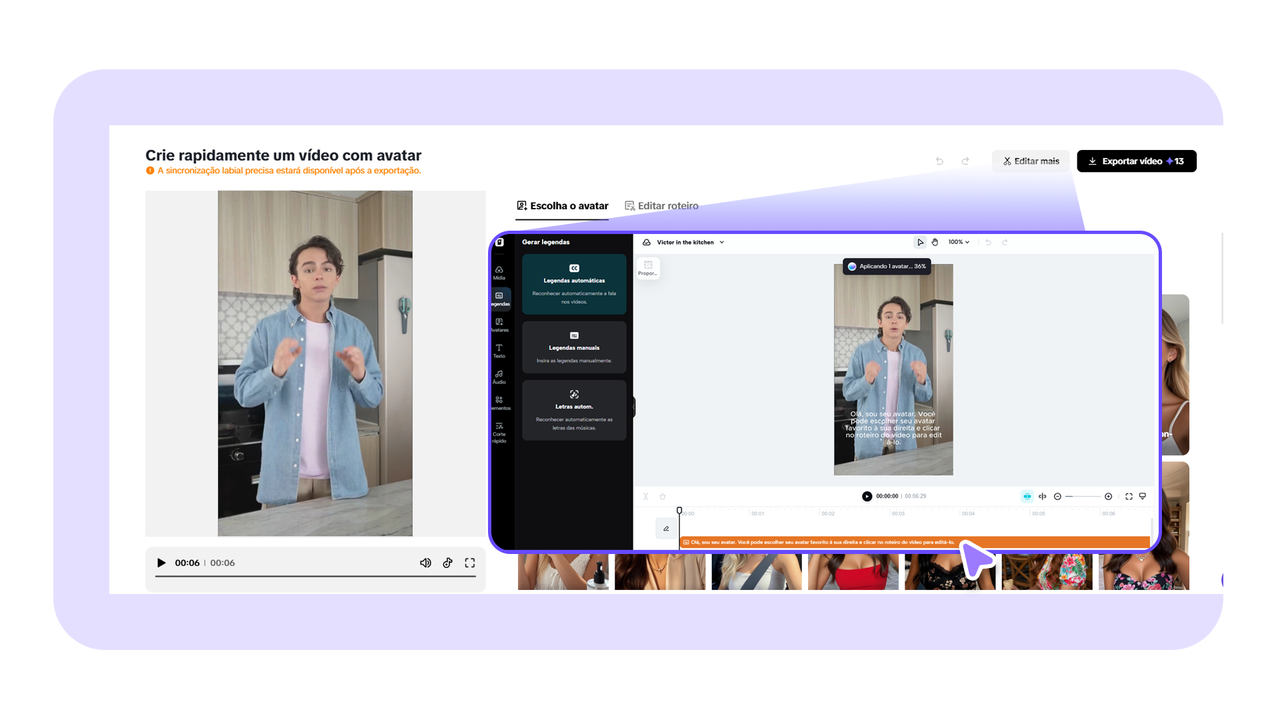 Personalizando avatar falante com IA