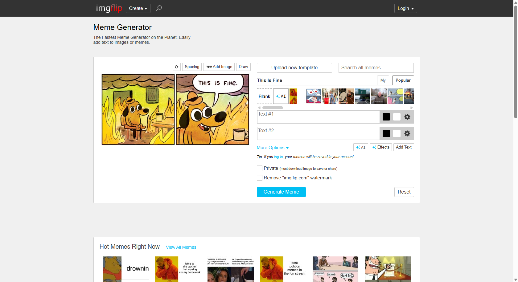 Imgflip meme generator