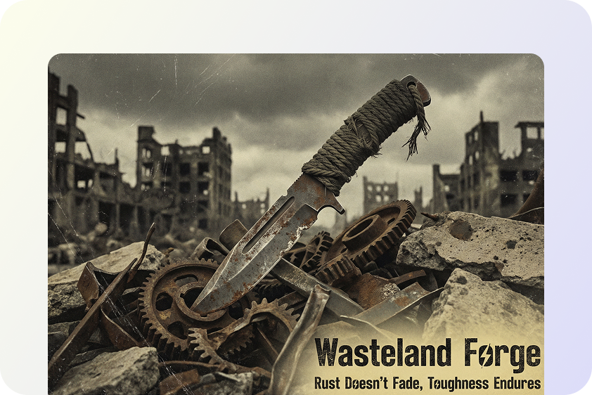 Publicité pour un produit de ville en ruines