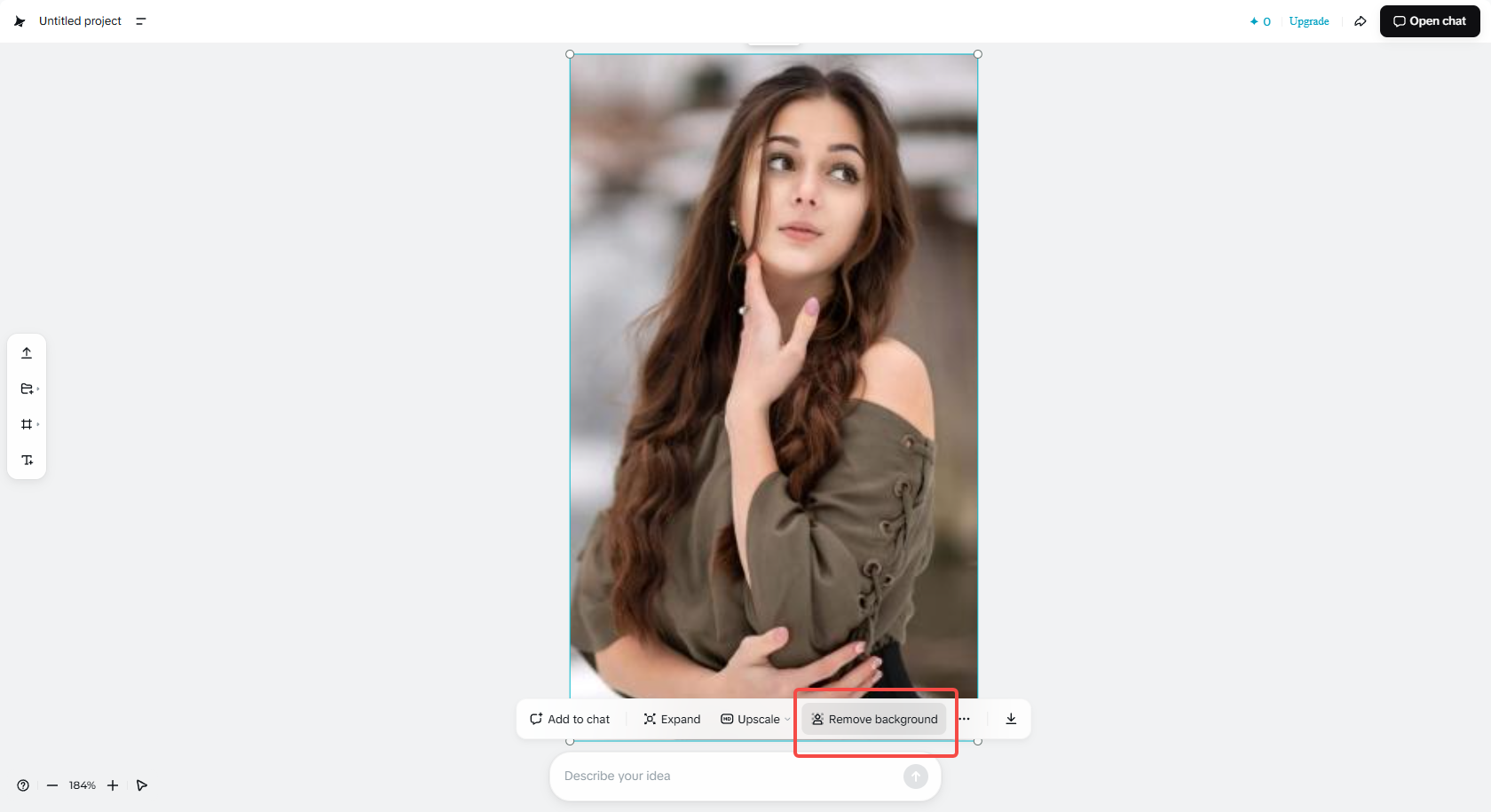 Click the remove background option