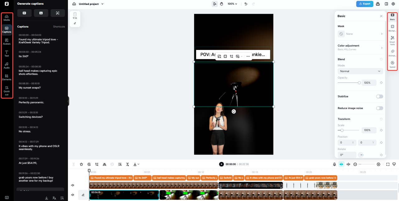 Edite e refine seu vídeo