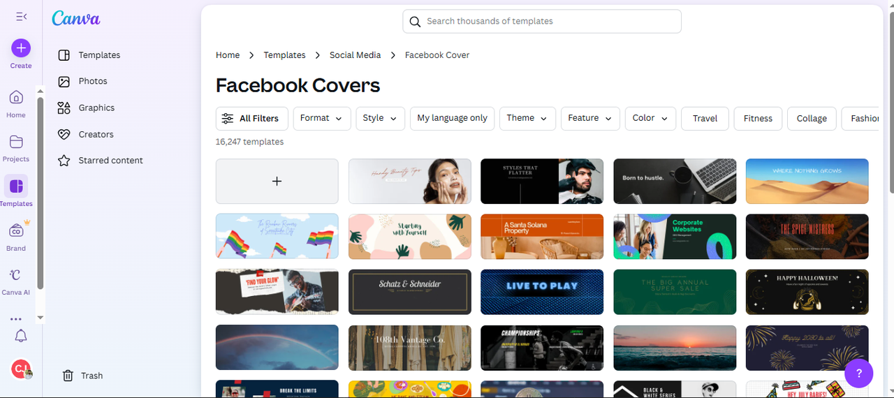 Canva - an ideal choice for unique Facebook cover photos