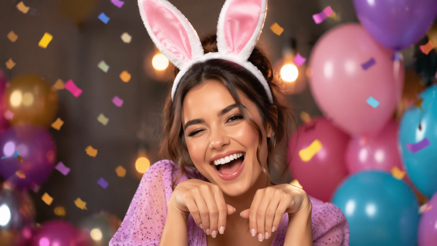Dreamina fügt Hasenohren zum Foto hinzu: Verspielter Partyhase bearbeiten