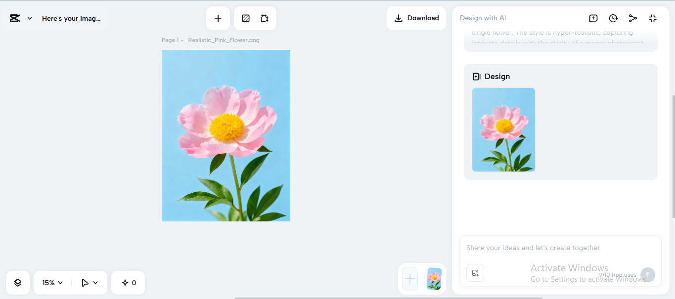 Editing interface of the CapCut desktop video editor