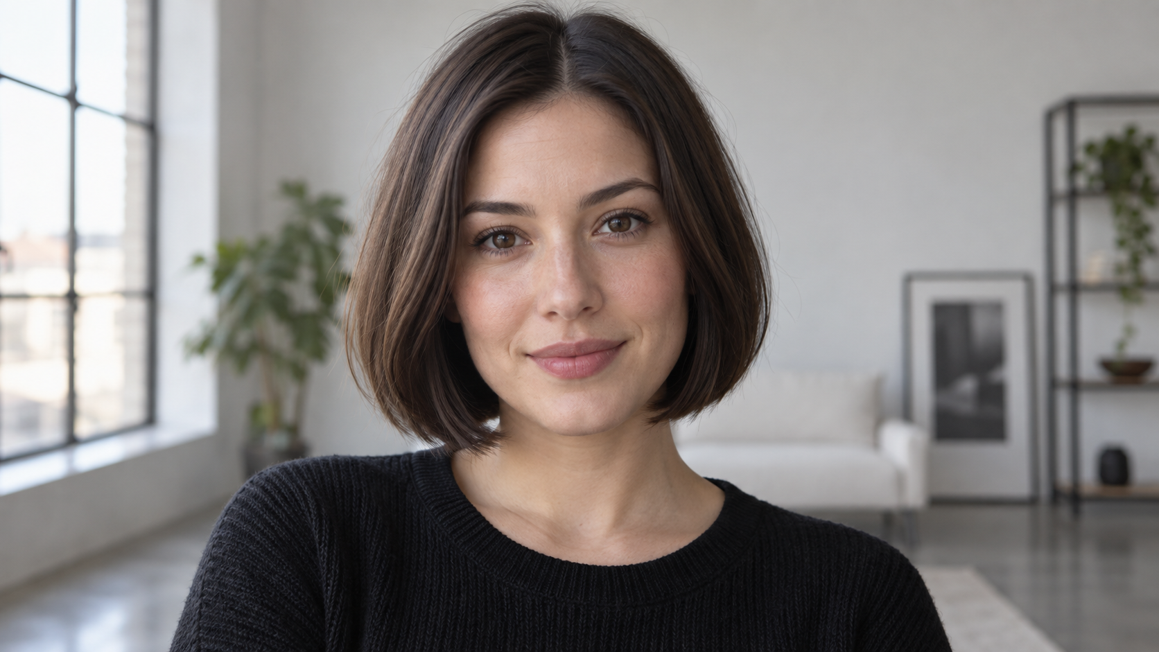AI bob haircut trend: Classic Chin-Length Bob
