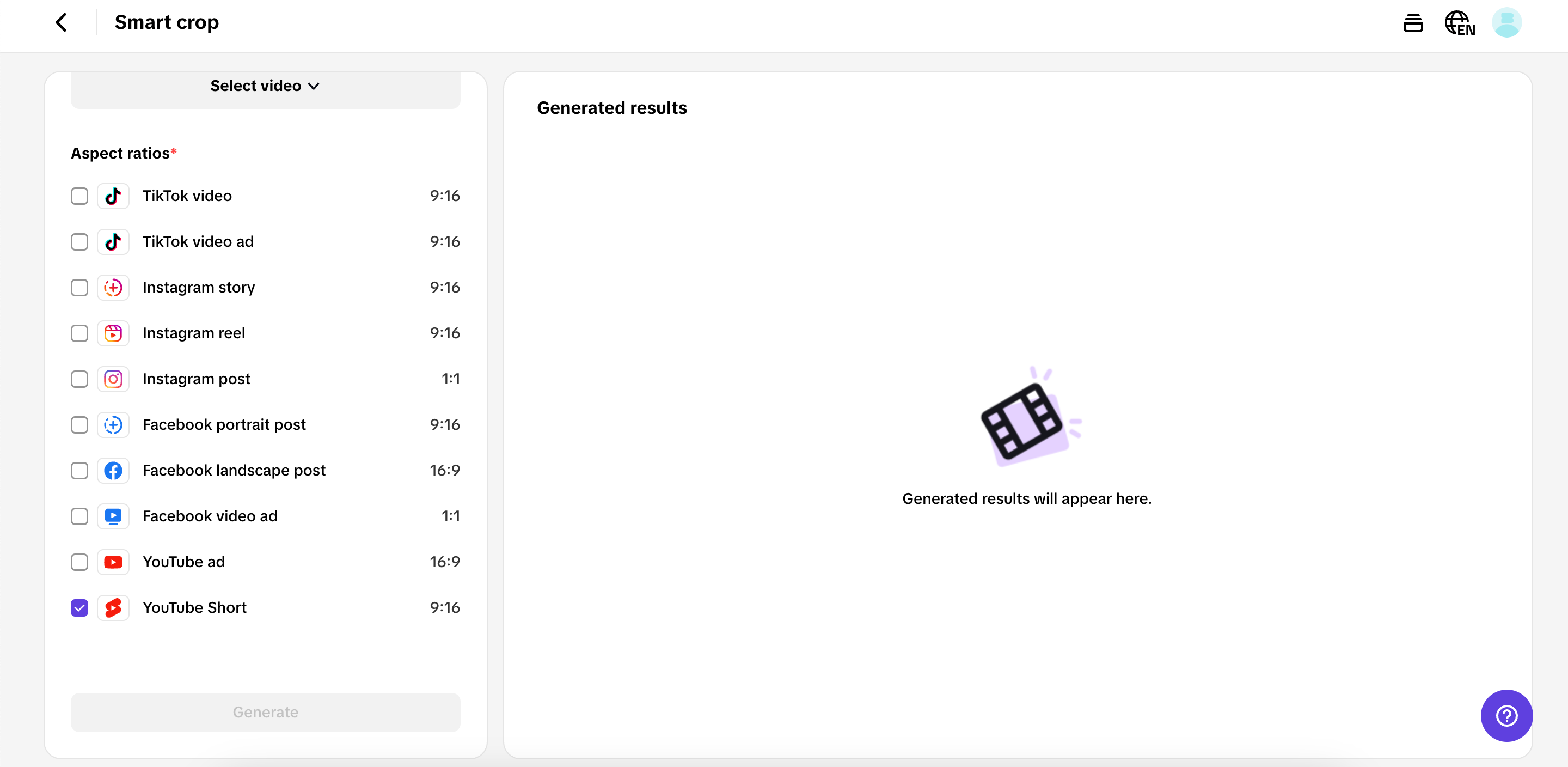 Resize for YouTube Shorts