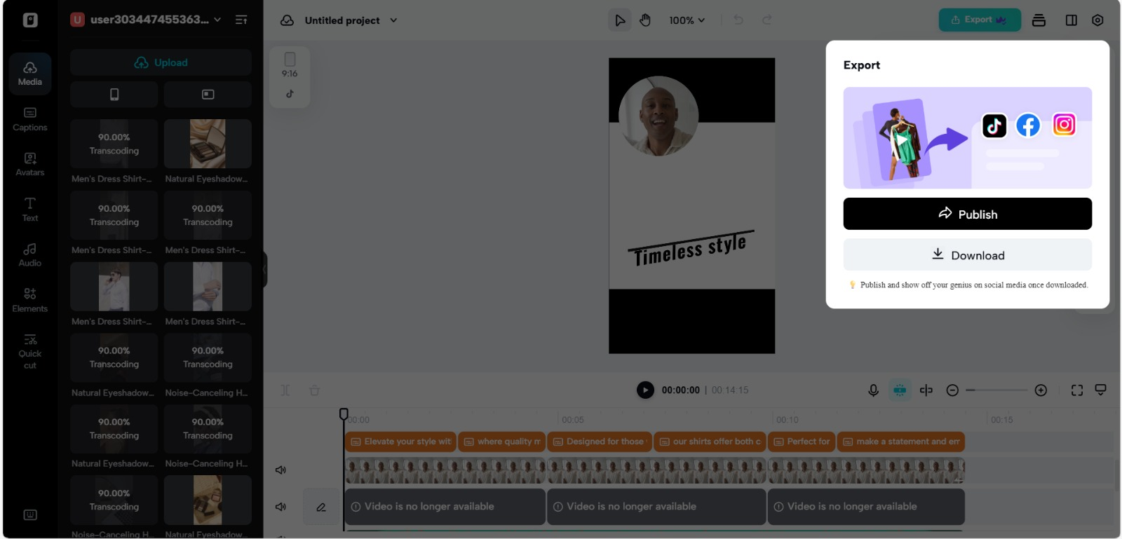 Export your video
