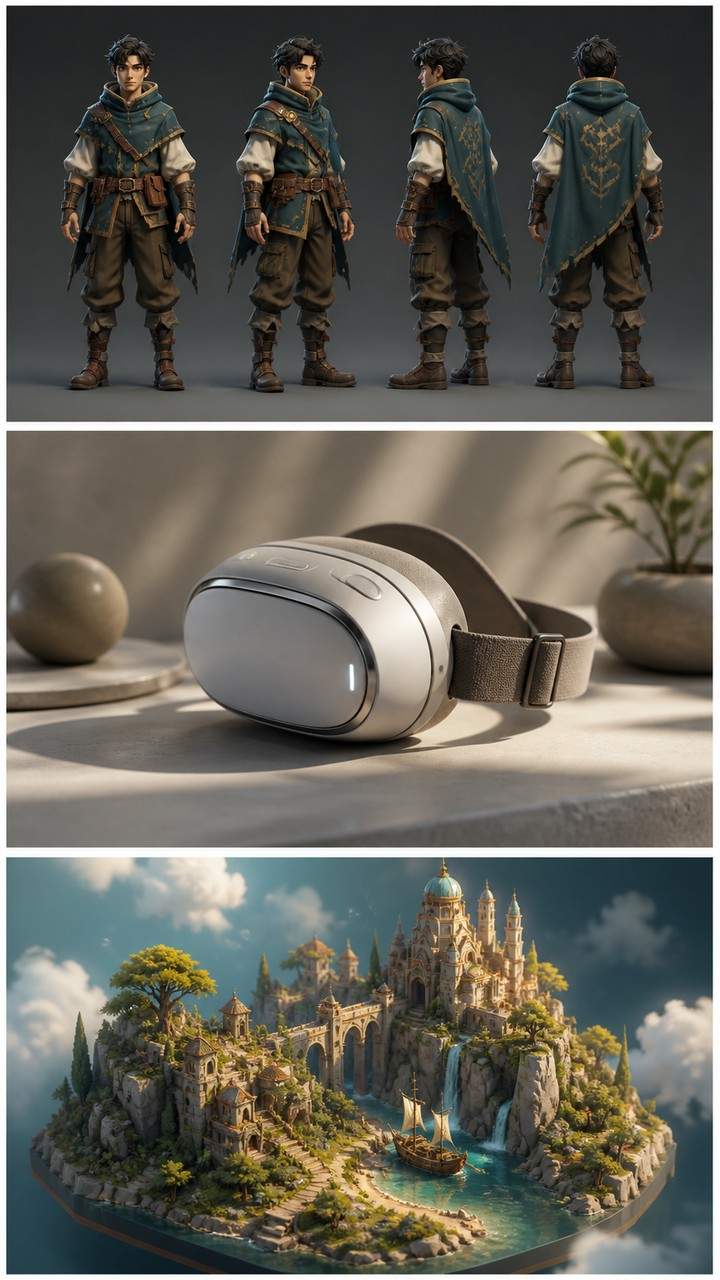3 DモバイルヒーローのためのAI画像