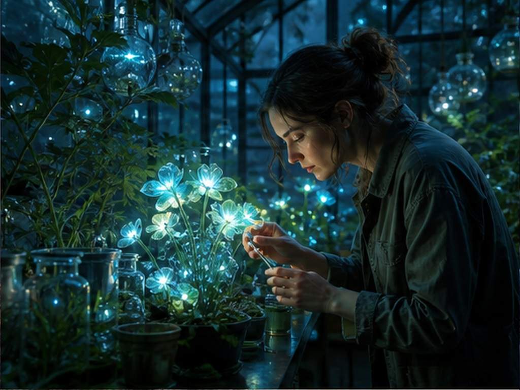 Civitai AI Prompt Prompt Beispiel 2 - Biolumineszenz-Botaniker