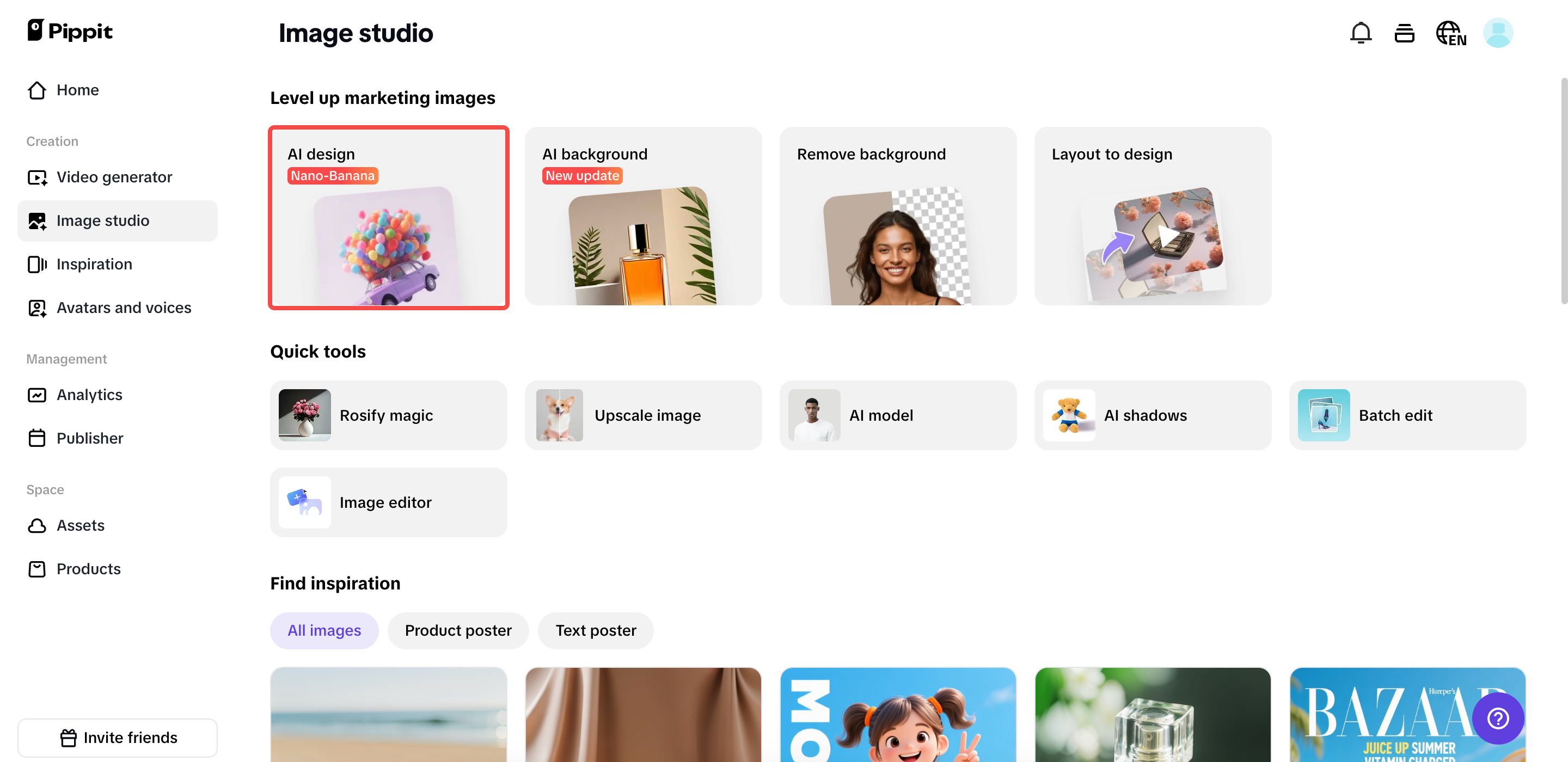Access AI design to get started