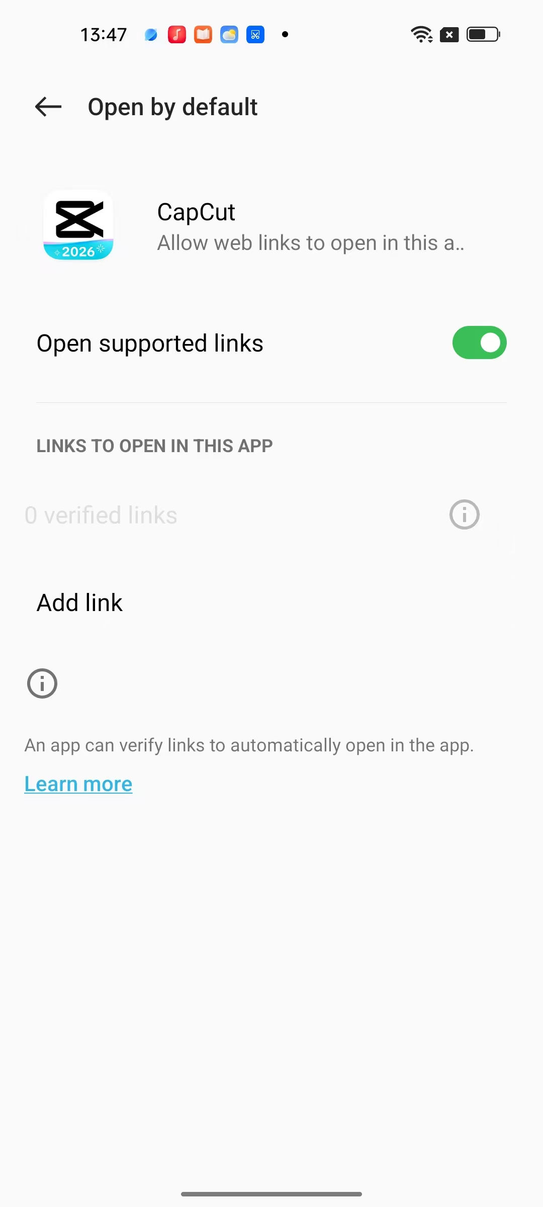 Laat CapCut openen en omleiden via springlinks