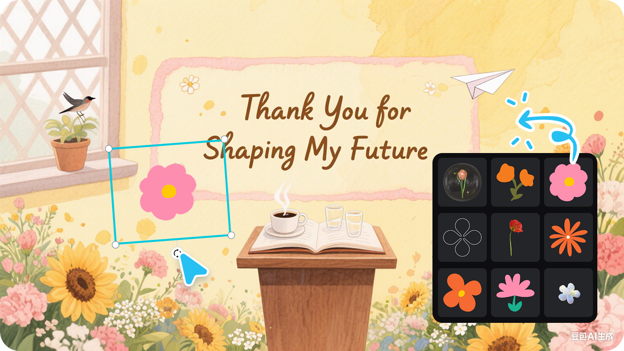  Personalize your card with editing tools