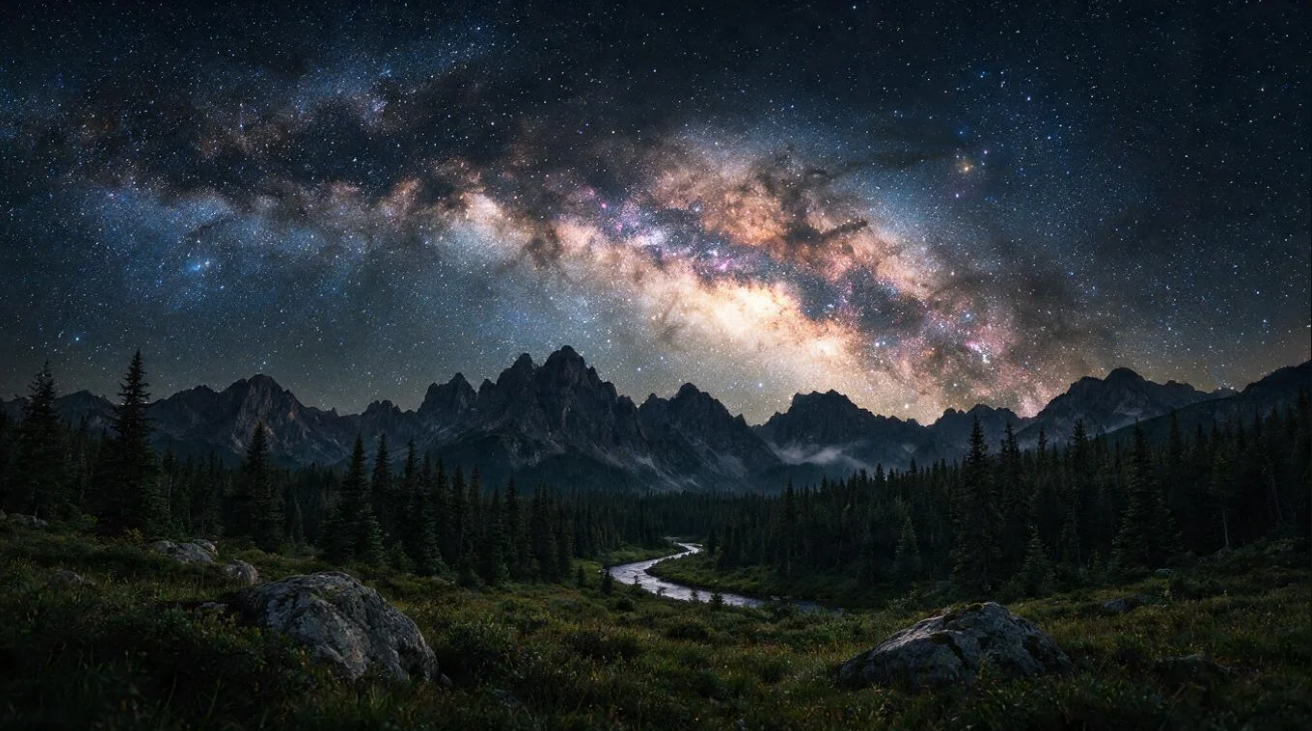 Milky Way composition visual