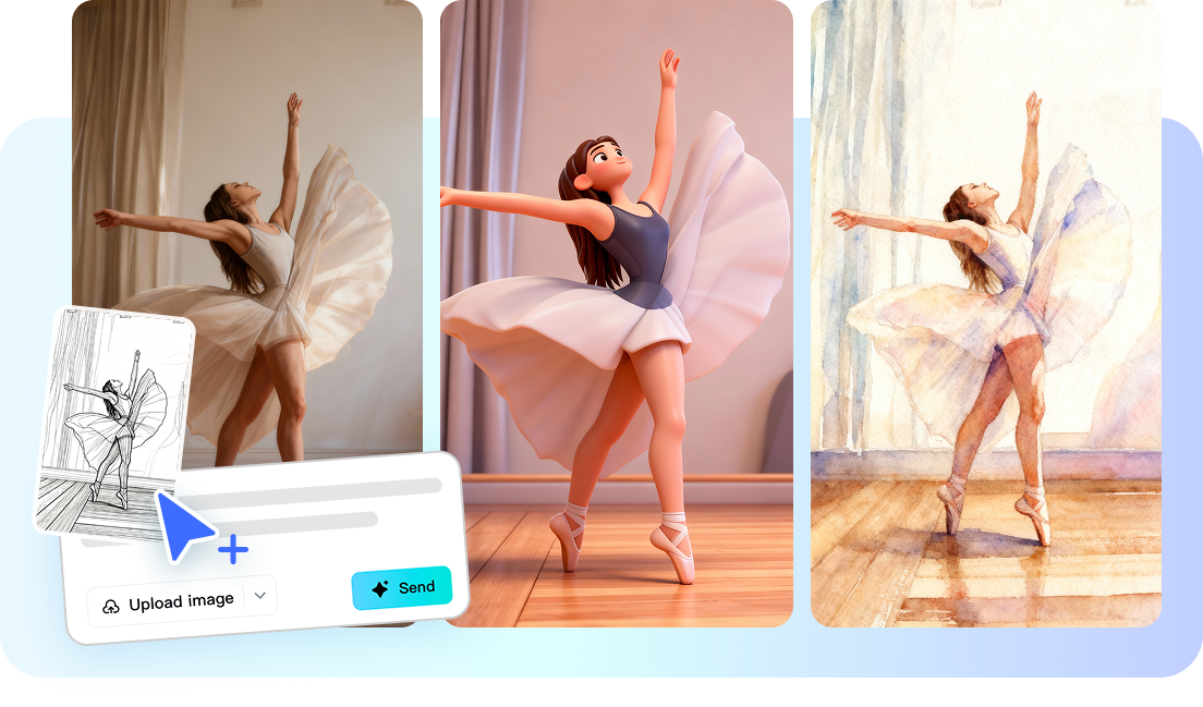 AI art sketch to image with multiple styles