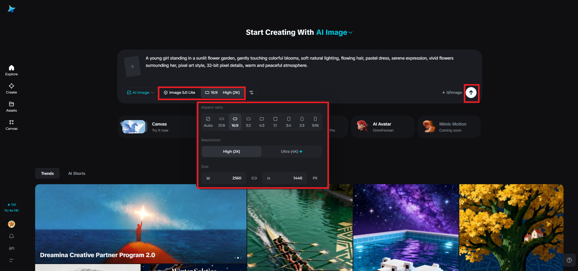 Chọn mô hình và điều chỉnh cài đặt đầu ra