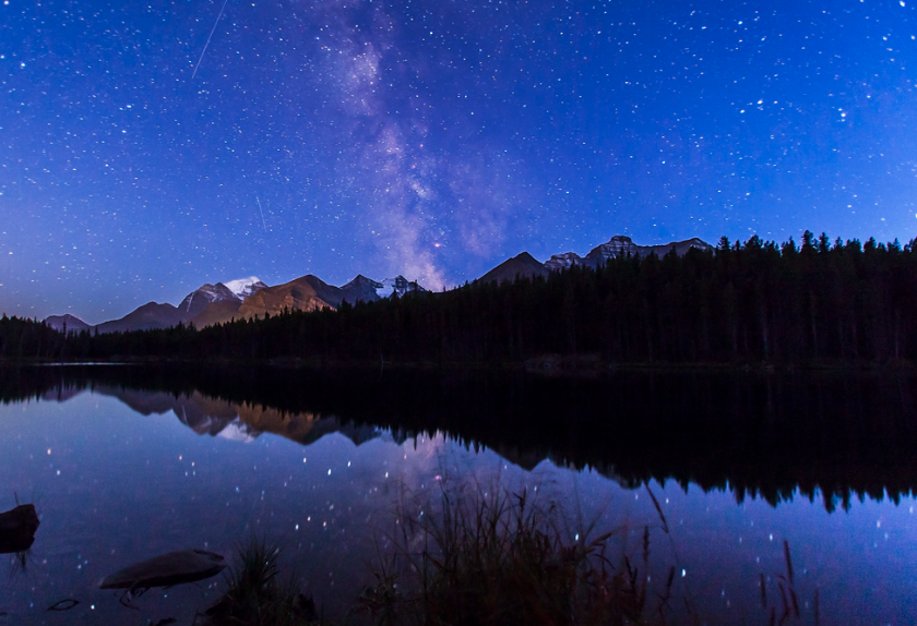 Picking a subject for night photography: Reflections in water