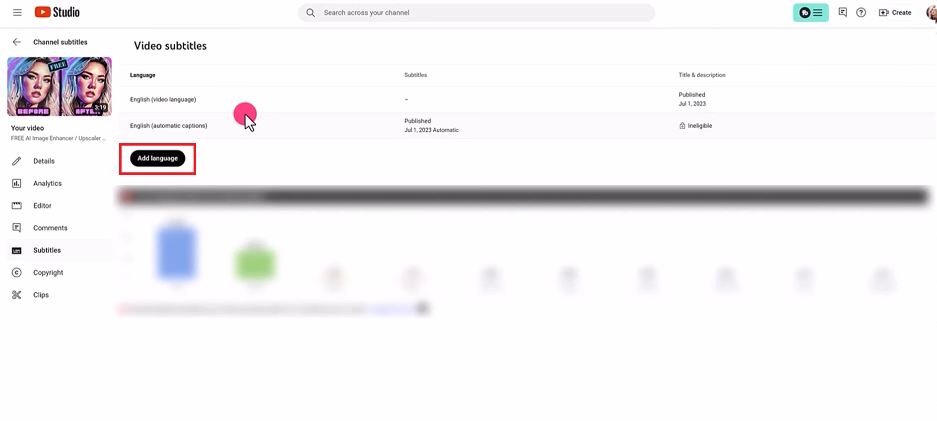 Select your language settings