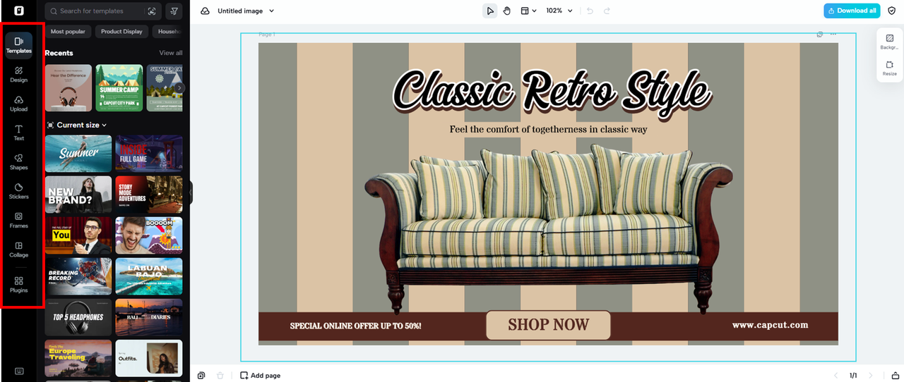 Choose a template and customize