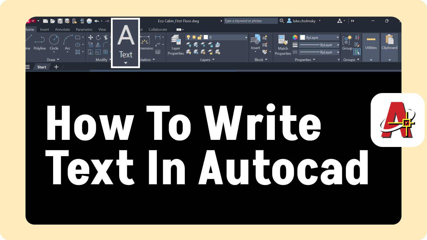 How to write text in autocad