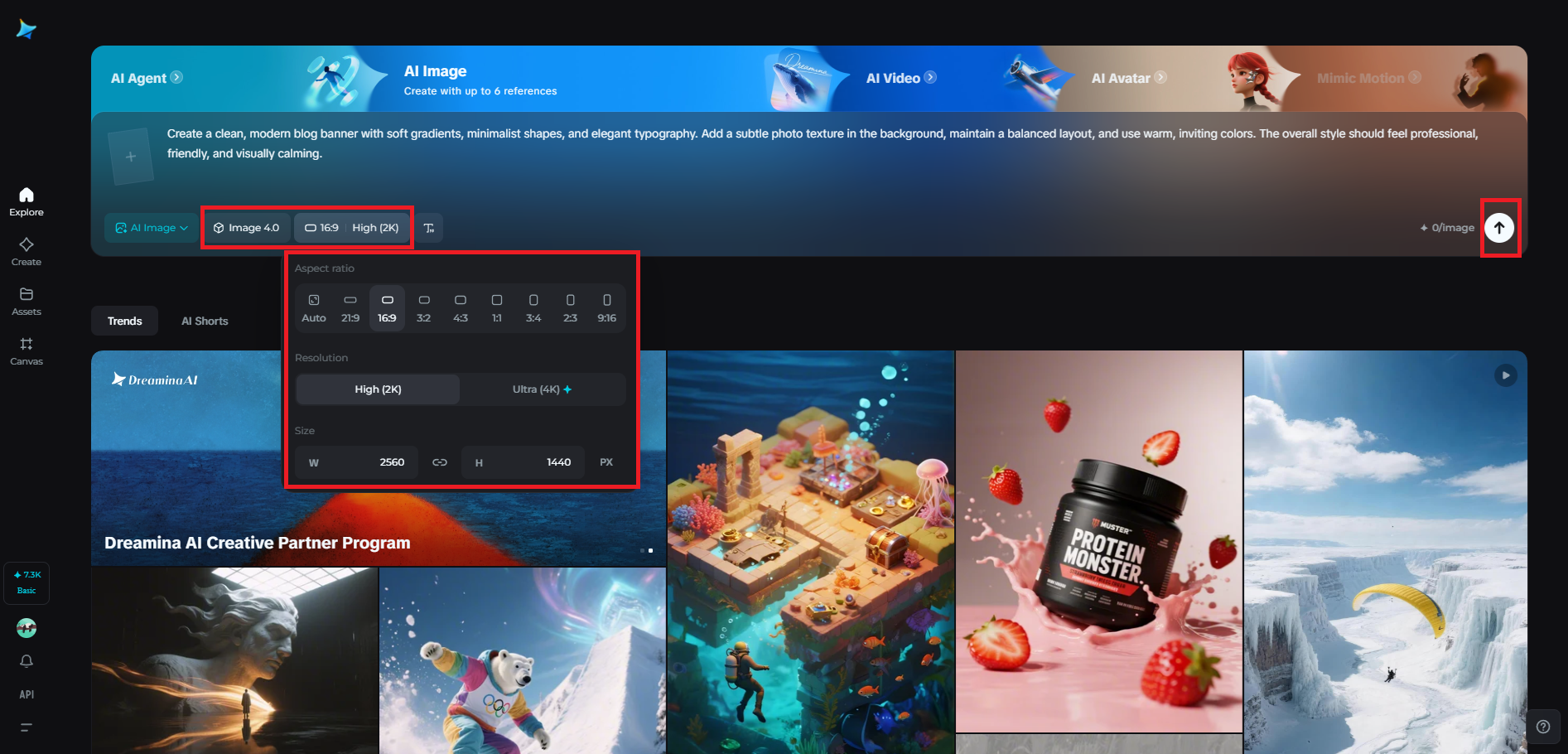 Select the model and fine-tune your settings