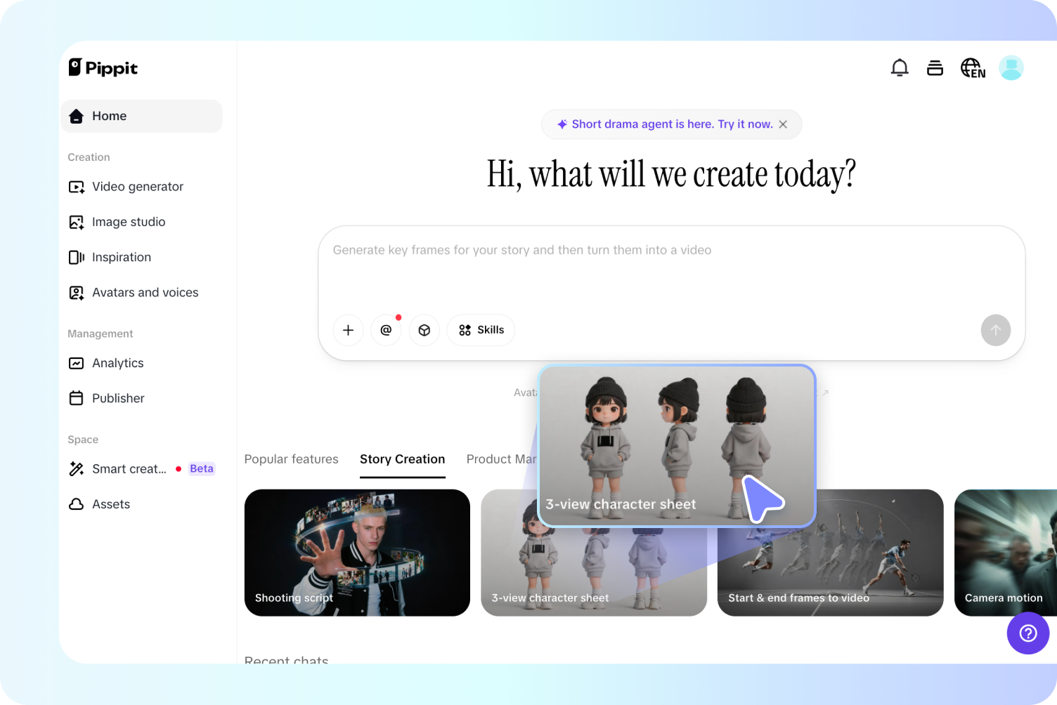 Step 1: Open the 3-view character sheet tool