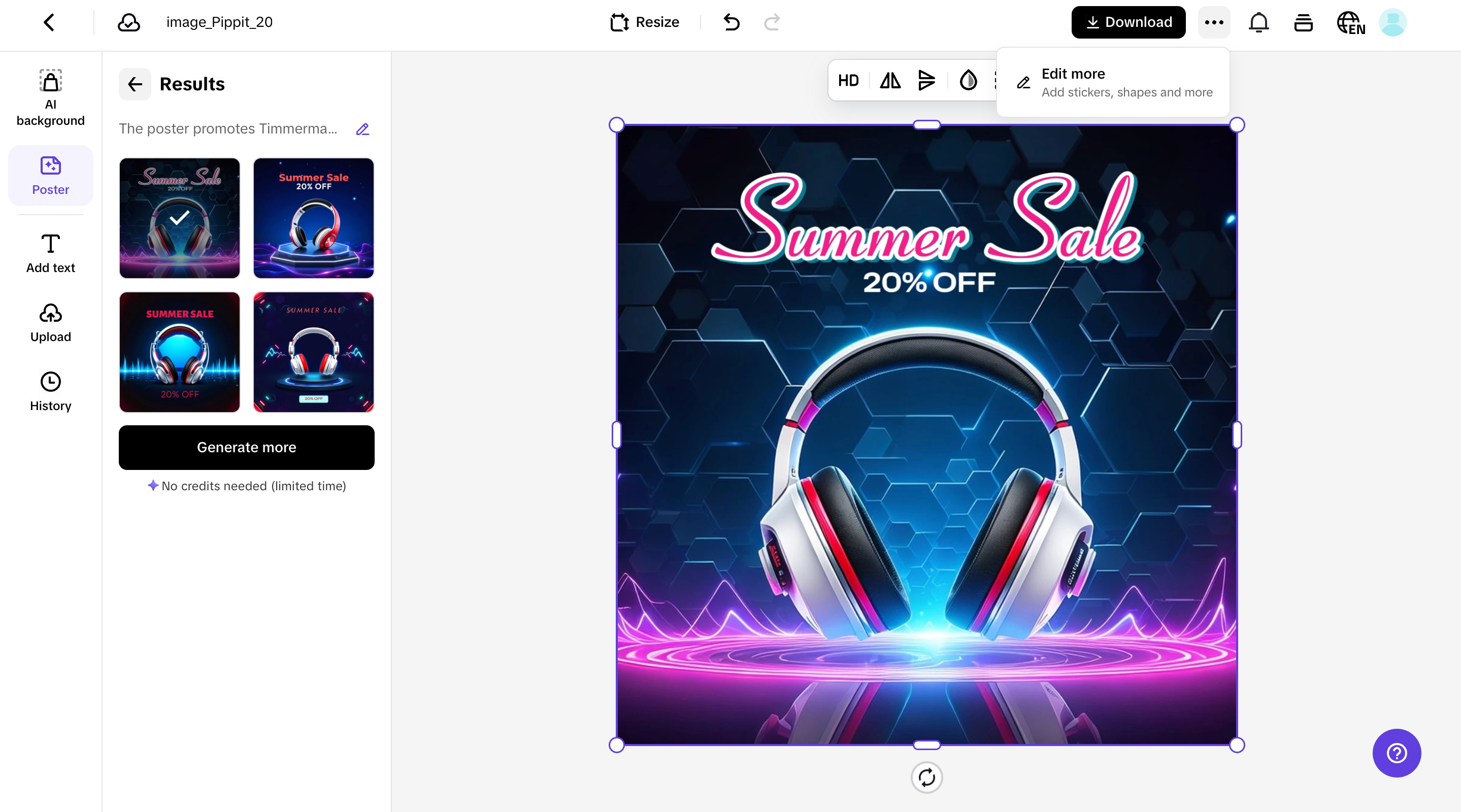 Edit your poster
