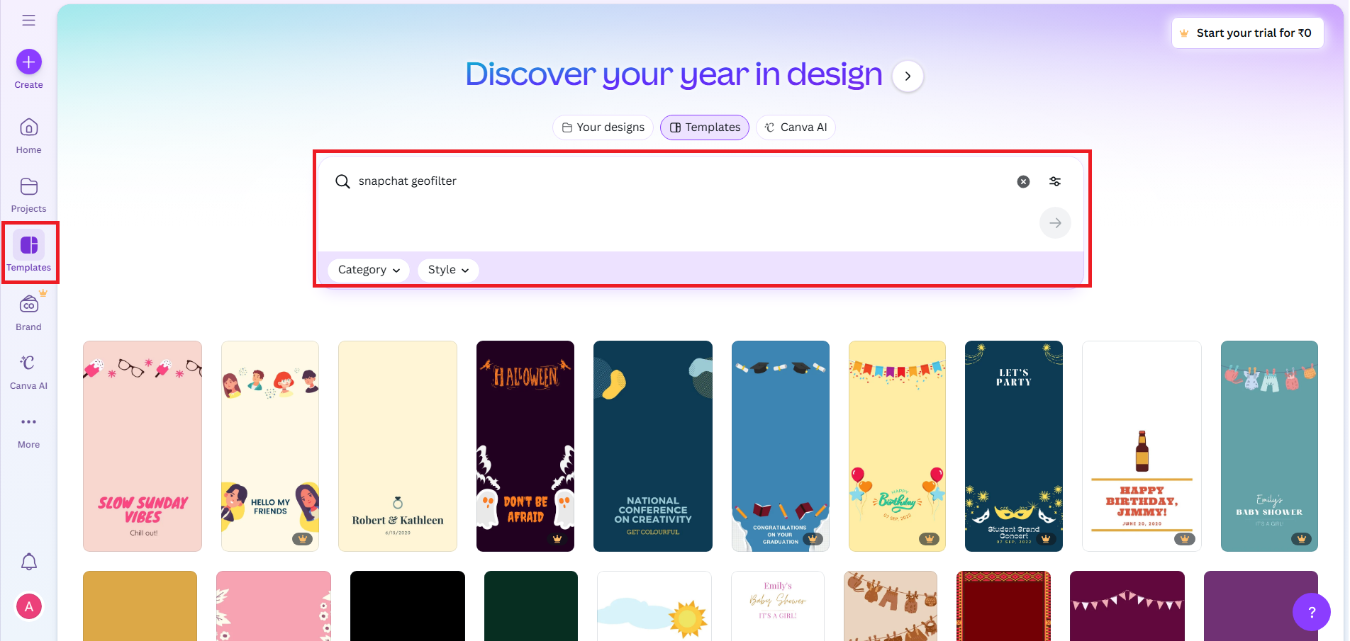 Choose a ready-made template