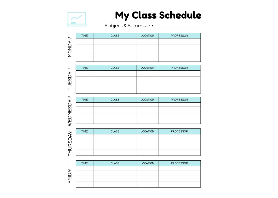 Student class schedule