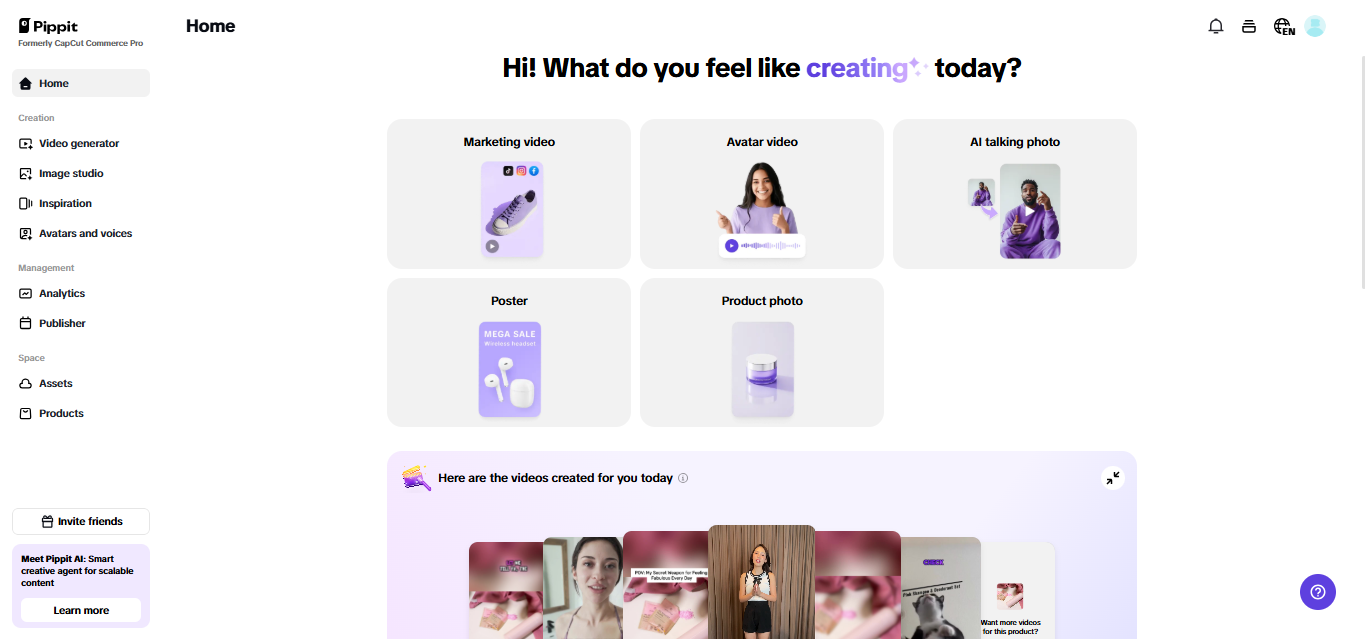 Pippit AI baby voice generator
